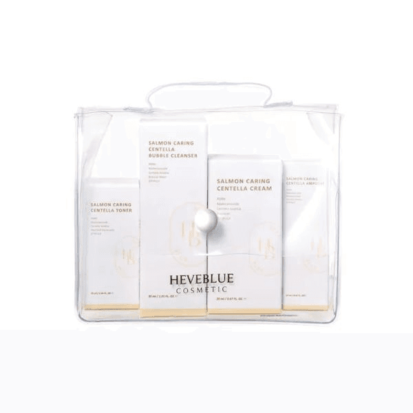 Salmon Caring Centella Special Travel Kit Bag Set x 4pcs - 13ml + 25ml + 20ml + 30ml