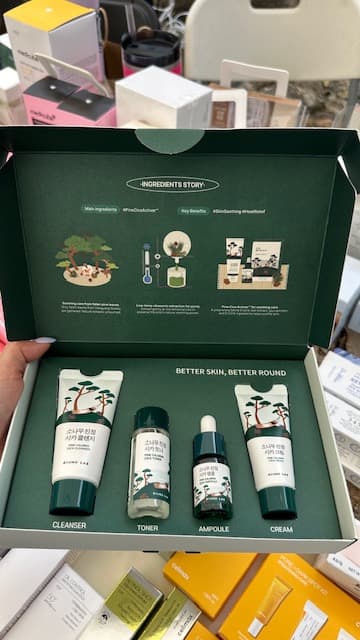 Pine Calming Cica Trial Kit (Cleanser+Toner+Ampoule+Cream)